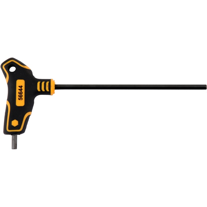 Шестостенен ключ в L, Vorel, стомана, 5 mm, черно/жълто