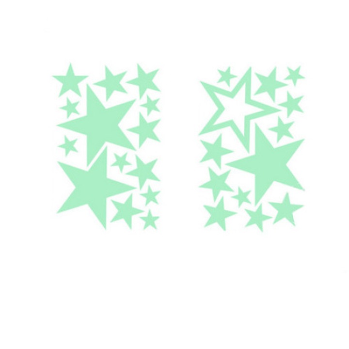 Autocolante de perete pentru copii, Model Stele fosforescente