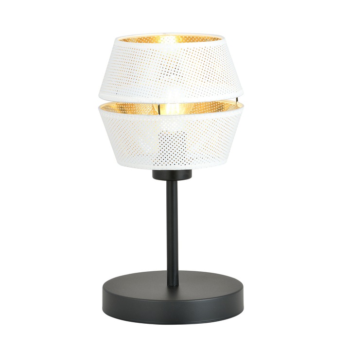 Veioza, EMIBIG Lighting, E27, Metal, Negru, Alb