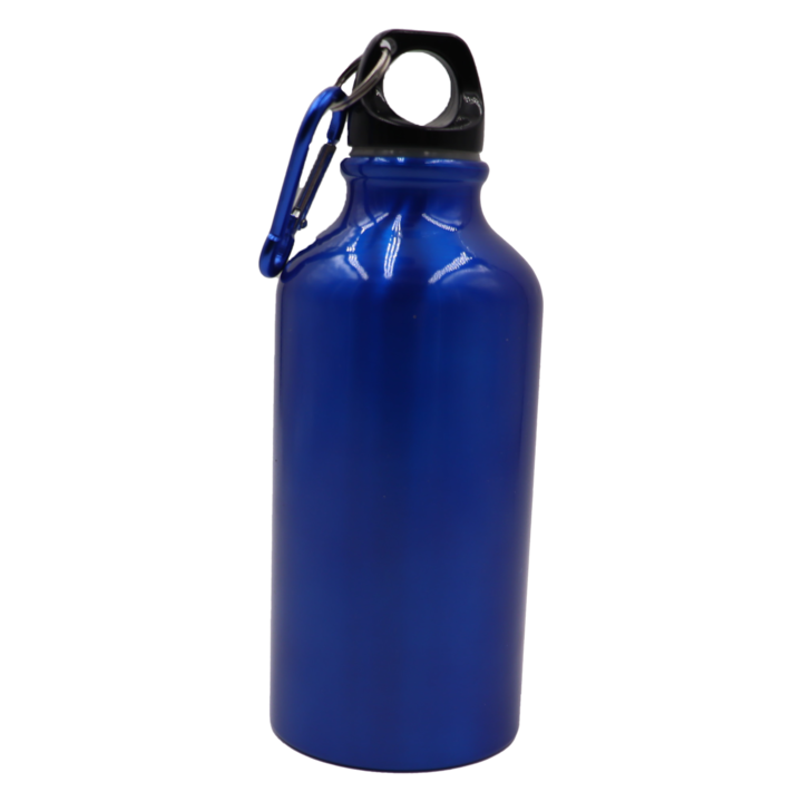 Спортна метална бутилка, 400 мл, кука за закачане, синя, Dalimag