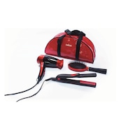 set uscator de par 1200 w placa de indreptat parul fete ceramice perie par si borseta -set cadou-ideal pentru voiaj rosu negru medicura imagen 42_0_
0