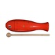 Instrument muzical Agogo din lemn in forma de peste