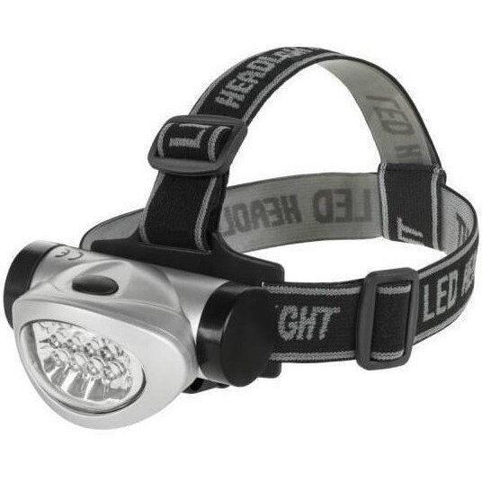 Lanterna de frunte, 8 leduri, Neagra