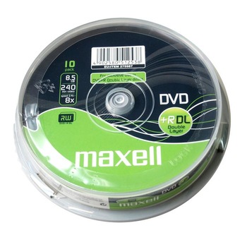 DVD+R DL Maxell, 8.5GB, 8x, 10 buc DVD+R DL Maxell, 8.5GB, 8x, 10 buc