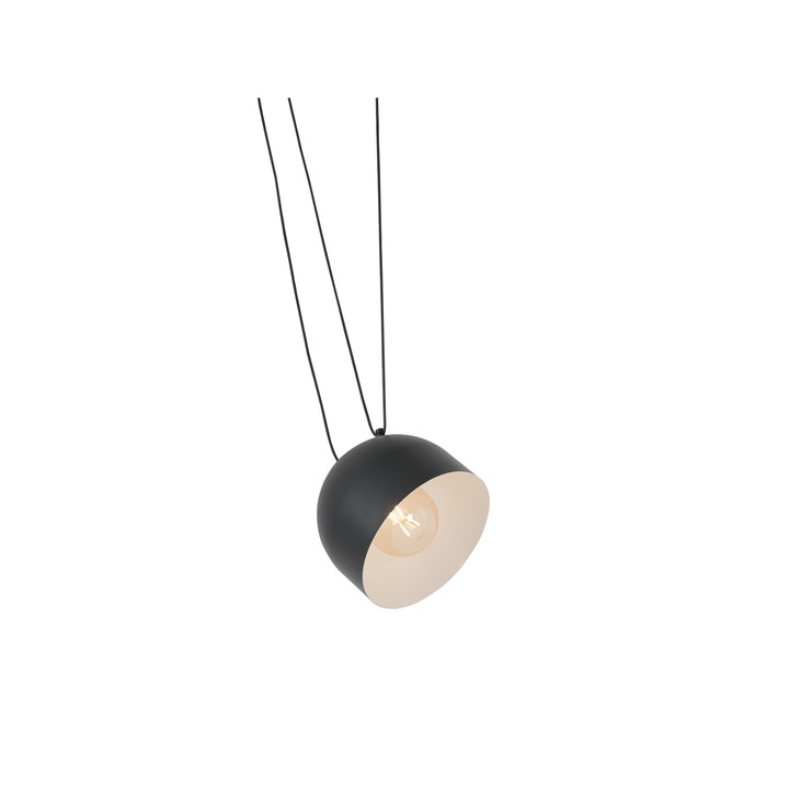 Lampa suspendata, Customform, Metal, 60 W, Negru
