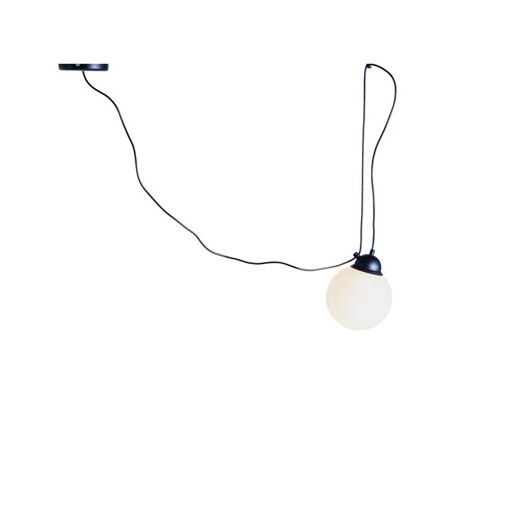 Lampa suspendata, Customform, Sticla, 60 W, Alb
