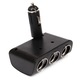 Multiplicator priza bricheta auto cu 3 iesiri 120W, fara cablu, negru