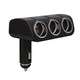 Multiplicator priza bricheta auto cu 3 iesiri 120W, fara cablu, negru