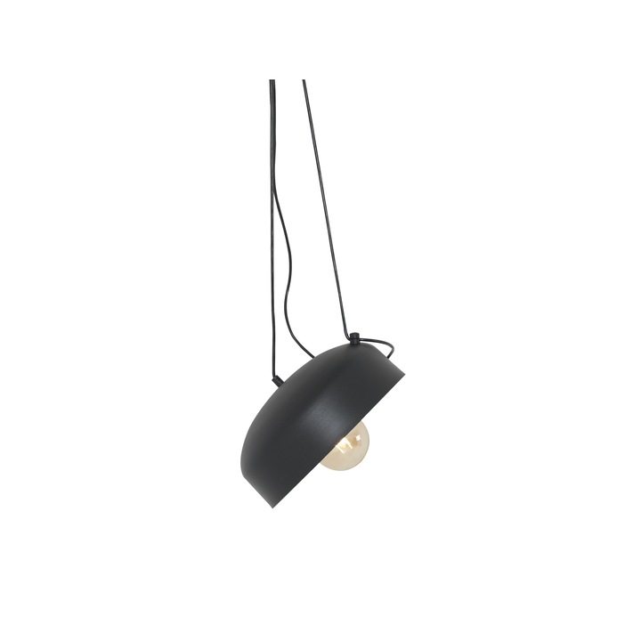 Lampa suspendata, Customform, Metal, 60 W, Negru