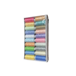 Set ata de cusut multicolor, 40 papiote, 20 culori deschise, 300 m papiota, poliester