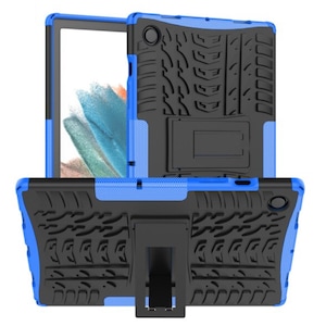 Husa tableta, Piele ecologica, Compatibila cu Samsung Galaxy Tab A8, 10.5 inch, Negru/Albastru