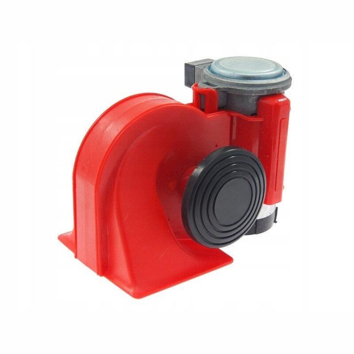 Claxon 12V, tip melc, cu compresor, 139dB, rosu, 58103 Carmotion