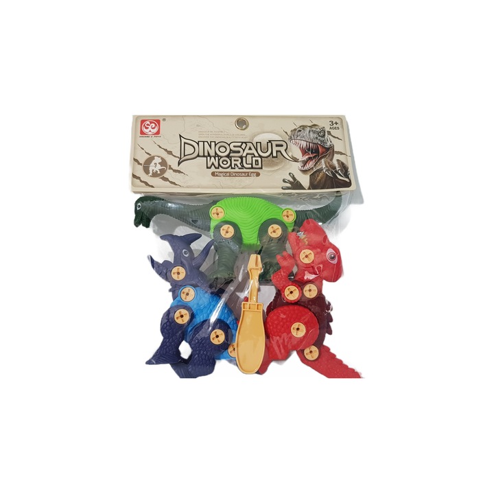 Set de 3 Dinozauri Roboti de Constructie Do it YourSelf Puzzle DIY