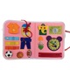 Carte senzoriala tip geanta cu activitati busy board, roz, Toyska®