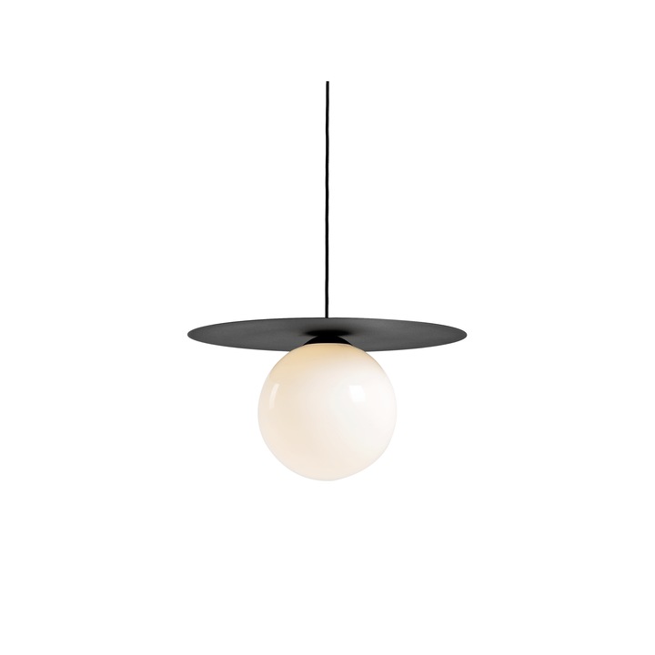 Lampa suspendata, Customform, Metal/Sticla, 60 W, Alb