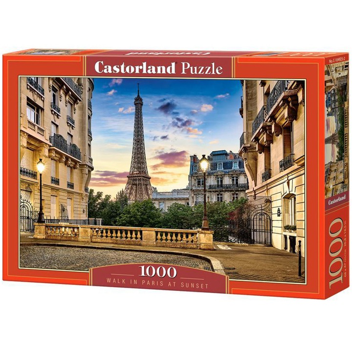 Пъзел Castorland - Разходка в Париж по залез, 1000 части