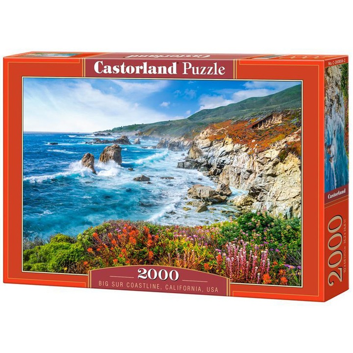Пъзел Castorland - Big Sur Coastline, Калифорния, САЩ, 2000 части