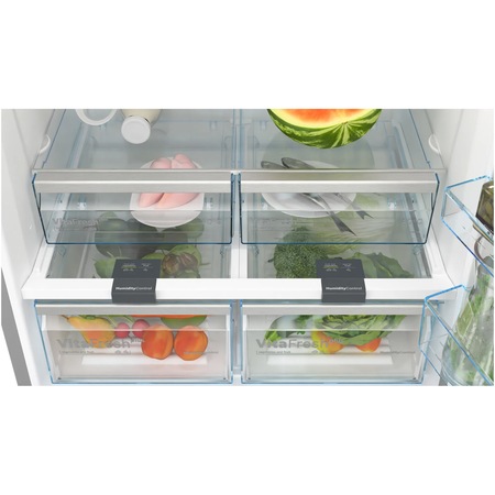 Combina frigorifica Bosch KGB86XIEP, 631 l Multi Airflow, Clasa E, H 186 cm, Inox easyClean