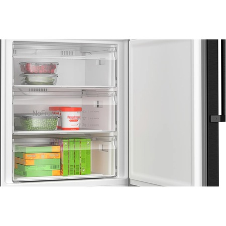 Combina frigorifica Bosch KGN49VXDT, 440 l, NoFrost,Clasa D, H 203 cm, Black Inox AntiAmprenta
