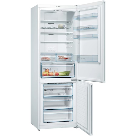 Combina frigorifica Bosch KGN49XWEA, 438 l, NoFrost, Clasa E, H 203 cm, Alb