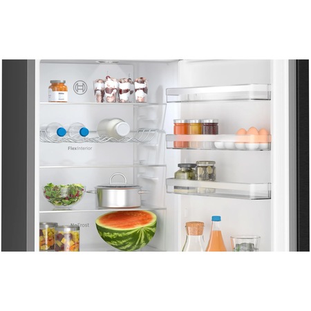 Combina frigorifica Bosch KGN39VXCT, 363 l, NoFrost, Clasa C, H 203 cm, Inox easyClean