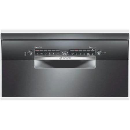 Masina de spalat vase Bosch SMS4HCC48E, 14 seturi, 6 programe, 4 functii speciale, 60 cm, Clasa D,black inox