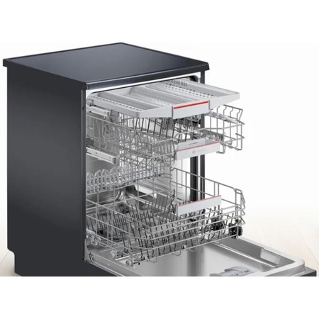 Masina de spalat vase Bosch SMS4HCC48E, 14 seturi, 6 programe, 4 functii speciale, 60 cm, Clasa D,black inox