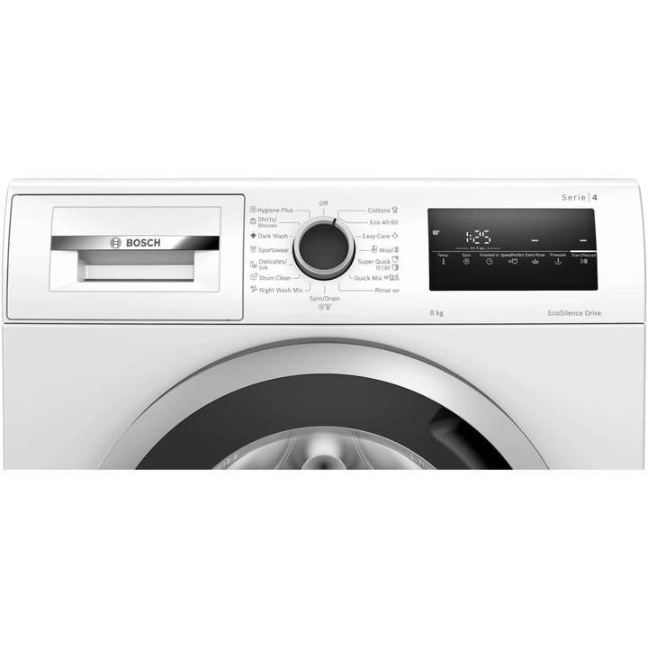 Masina de spalat rufe Bosch WAN28264BY, 8 kg, 1400 RPM,Clasa C, Motor EcoSilence Drive, SpeedPerfect, ActiveWater Plus, Alb