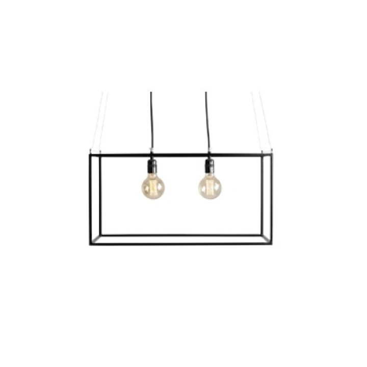 Lampa suspendata, Customform, Metal, 60 W, Negru