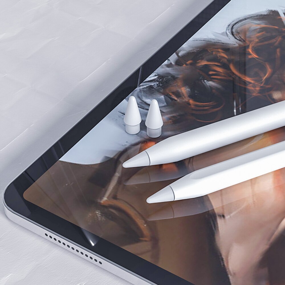 iPad + Apple Pencilセット Set 4 capete pentru Apple Pencil, Flexibile, Alb - eMAG.ro
