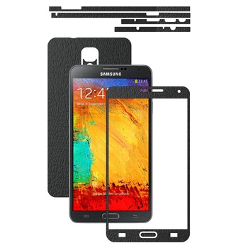 Folie de protectie Carbon Skinz, Husa de tip Skin Adeziv pentru Carcasa, Piele Neagra dedicata Samsung Galaxy Note 3 Folie de protectie Carbon Skinz, Husa de tip Skin Adeziv pentru Carcasa, Piele Neagra dedicata Samsung Galaxy Note 3