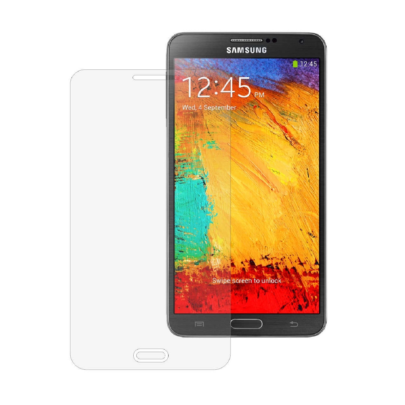 Set 2 Folii Protectie Ecran, Acoperire Totala, Adezive si Foarte Flexibile, Invisible Skinz Ultra-Clear HD pentru Samsung Galaxy Note 3