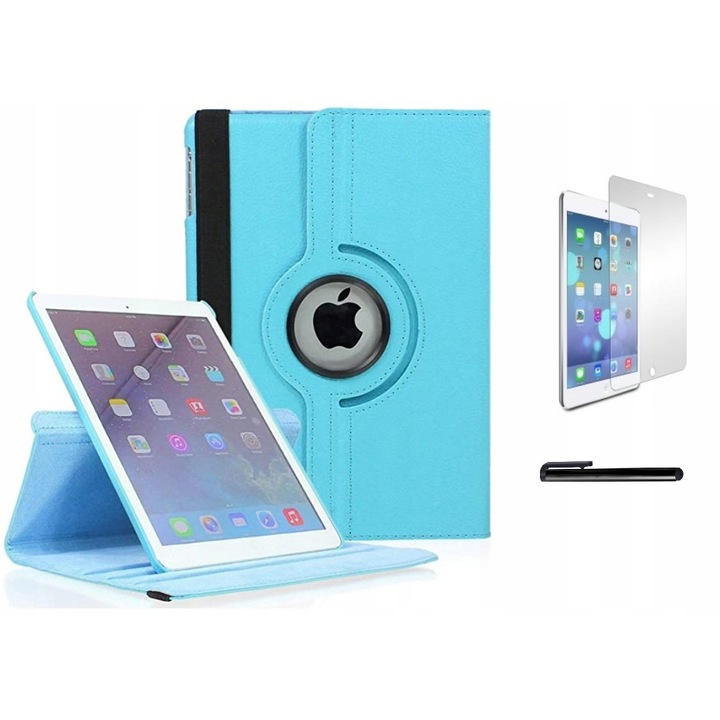Apple iPad съвместим комплект, кожа/пластмаса, син