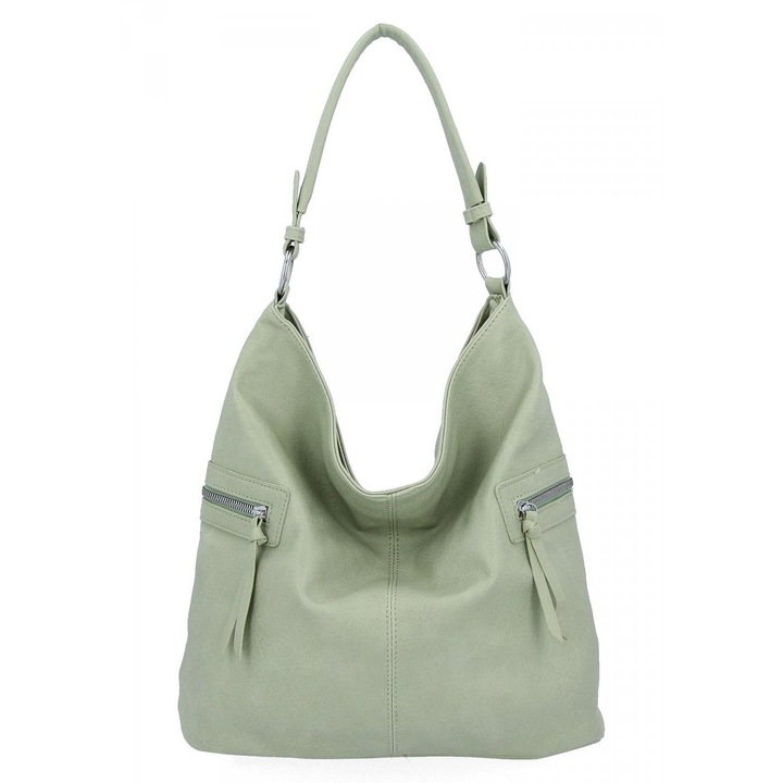 Geanta De Dama Shopper Bag Herisson 1352M370, Verde deschis, 39 x 32 x 13