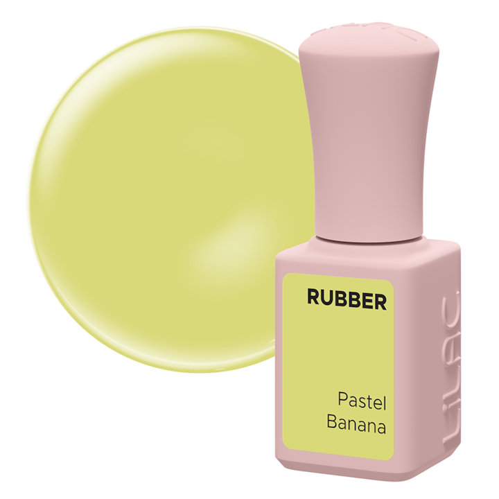 Félpermanens körömlakk Lila, Gumi, Pasztell Banán, 6 g