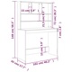 Birou cu rafturi vidaXL, gri beton, 102x45x148 cm, lemn compozit, 27.4 kg