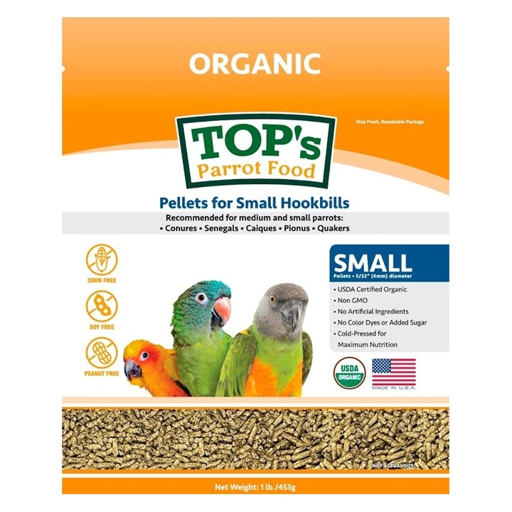 Hrana Pelete pentru Papagali Medii, TOP's Small, 453g