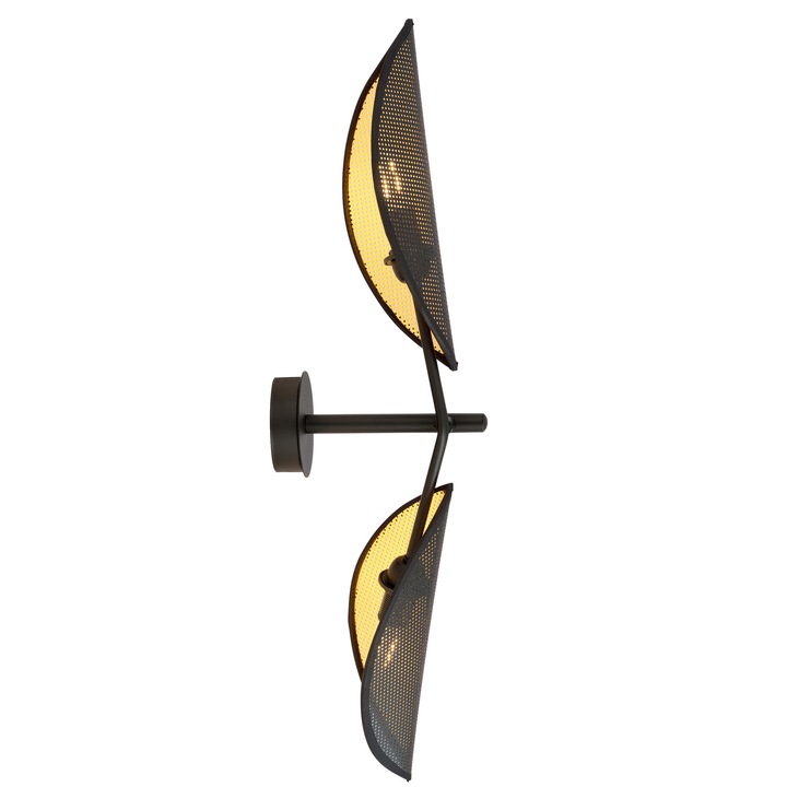 Fali lámpa, EMIBIG Lighting, E14, Fém, Fekete