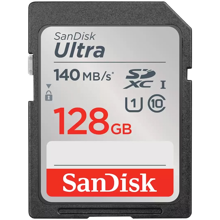 Карта памет SanDisk SD Ultra, SDXC, 128GB, 140MB/s