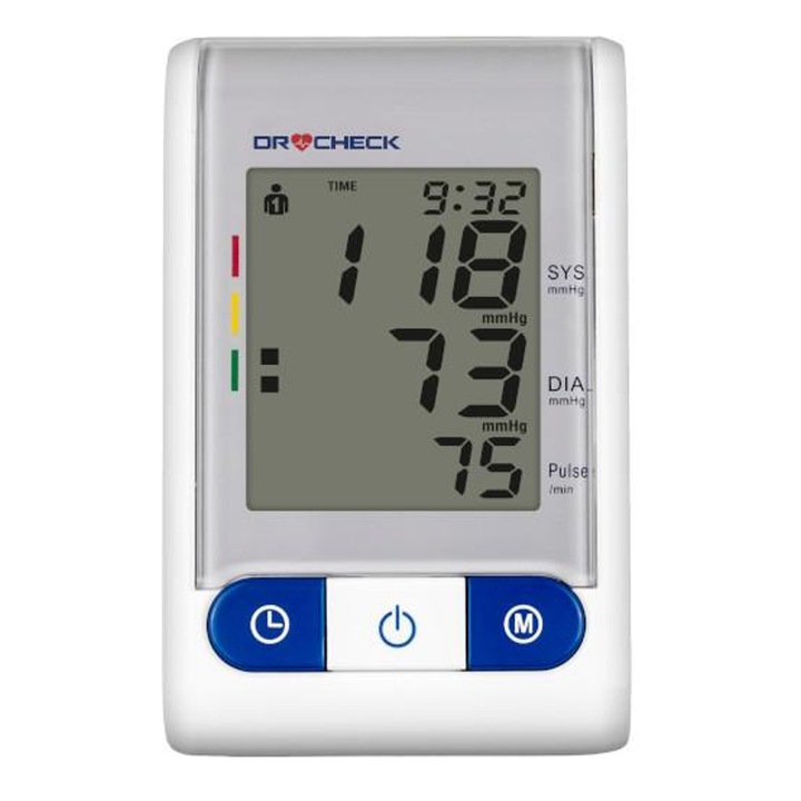 Vérnyomásmérő Diagnosztika Dr Check CM-300, fehér