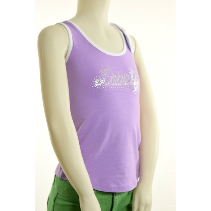 Lila Gatti lany polo, strasszokkal, Halványlila