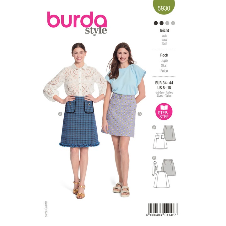 Модел на пола, в 2 варианта, различни размери 34-44, Burda Style 5930