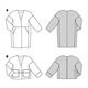 Tipar de croitorie jacheta&palton, in 2 variante, multi-masura 34-44, Burda Style 5931
