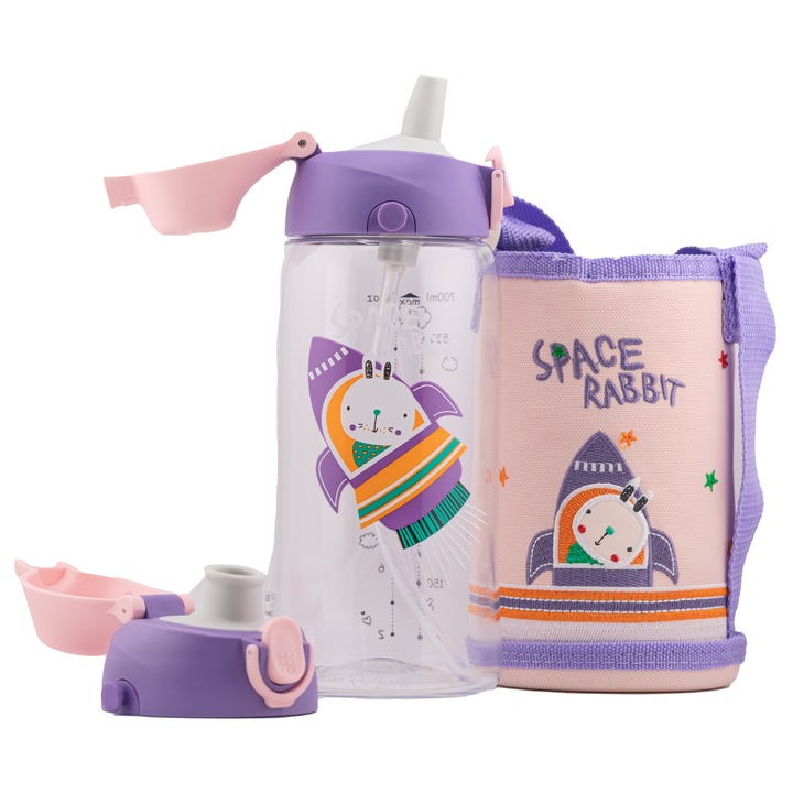 Sticla apa, UZSPACE, Sweet Baby, 700 ml, Roz