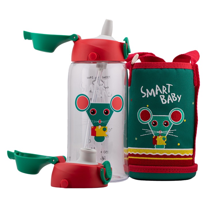 Бутилка за вода, UZSPACE, Sweet Baby, 700 мл, зелена