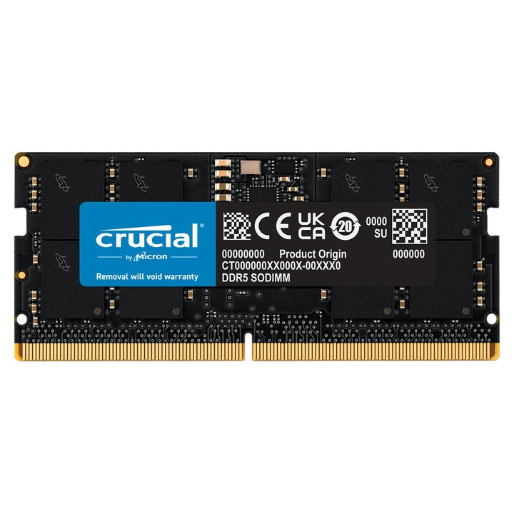 Памет за лаптоп Crucial CT16G48C40S5 16GB DDR5-4800 SODIMM CT16G48C40S5