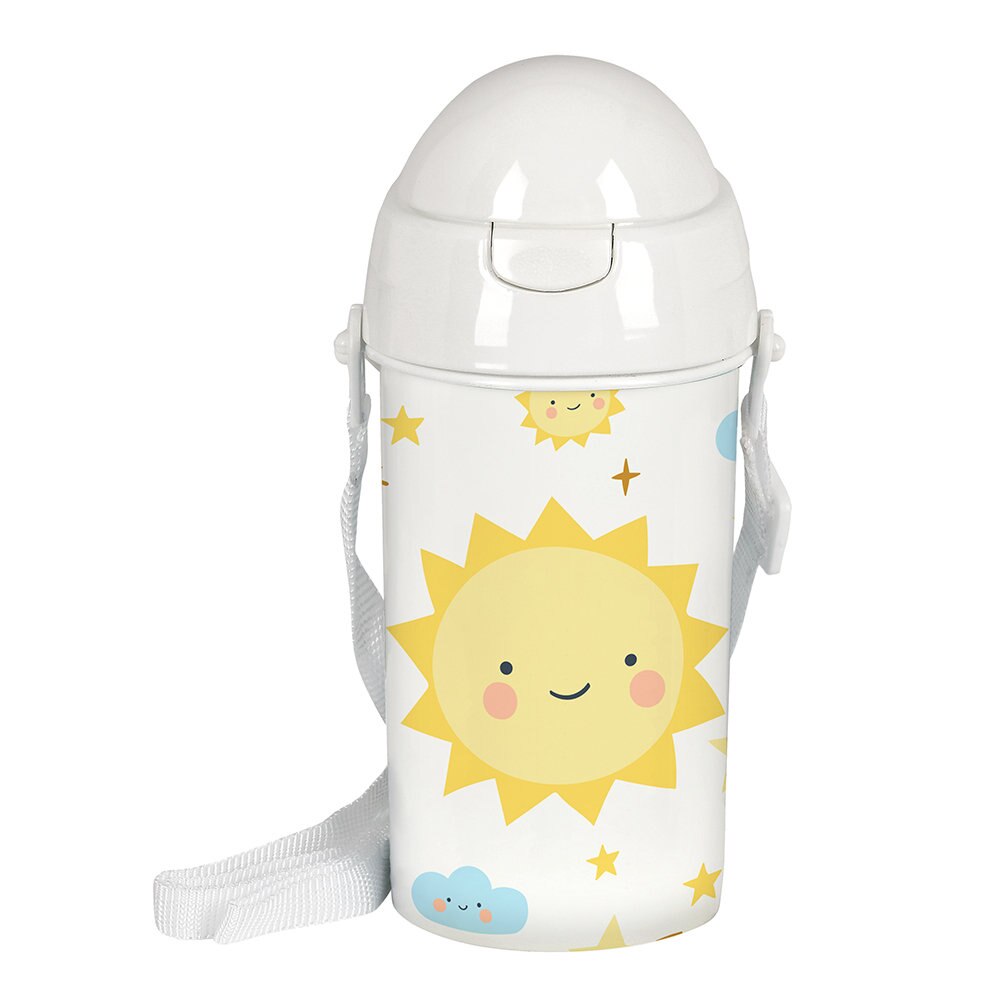 Спортна пластмасова бутилка Sun, 500 ml Бяла - eMAG.bg