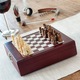 Set accesorii vin, cutie 37 piese cu tabla sah, InnovaGoods