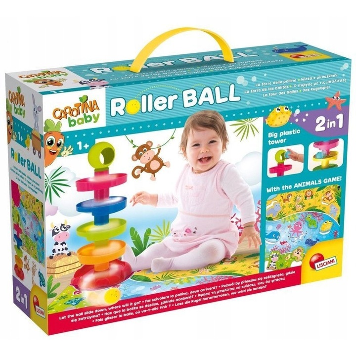 Joc educativ Roller Ball, Lisciani, Plastic, Multicolor, 1 an+