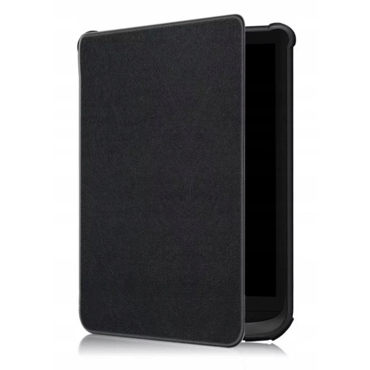 Pocketbook borítója, bőr/szilikon, fekete